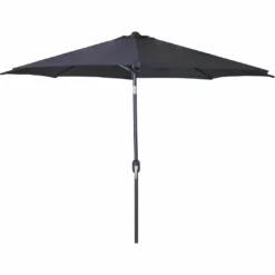 Umbrellas Jordan Manufacturing 9FT Steel Market Umbrella In Black