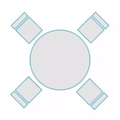 Outdoor Patio Sales 39 The Outdoor Patio Store 5pc Dining Cover Set | 1x Round Dining Table Cover, 4x Regular Chair Covers Patio Furniture Covers