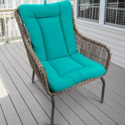 Jordan Manufacturing Outdoor Knife Edge Euro Style Chair Cushion- Sunbrella CANVAS ARUBA GLEN RAVEN Custom Order Cushions