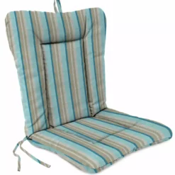 Jordan Manufacturing Outdoor Knife Edge Euro Style Chair Cushion- Sunbrella GETAWAY MIST GLEN RAVEN Custom Order Cushions