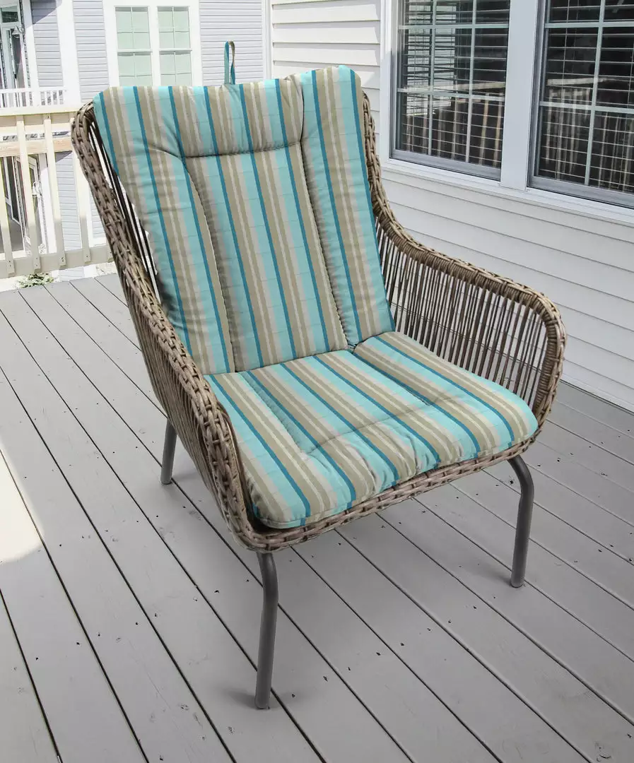 Jordan Manufacturing Outdoor Knife Edge Euro Style Chair Cushion- Sunbrella GETAWAY MIST GLEN RAVEN Custom Order Cushions 2 Jordan Manufacturing Outdoor Knife Edge Euro Style Chair Cushion- Sunbrella GETAWAY MIST GLEN RAVEN Custom Order Cushions