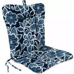 Jordan Manufacturing Outdoor Knife Edge Euro Style Chair Cushion-HALSEY NAVY RICHLOOM Custom Order Cushions