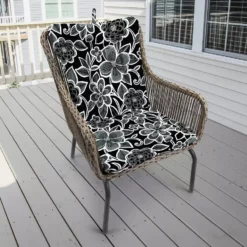 Jordan Manufacturing Outdoor Knife Edge Euro Style Chair Cushion-HALSEY SHADOW RICHLOOM