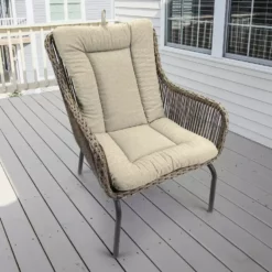 Jordan Manufacturing Outdoor Knife Edge Euro Style Chair Cushion-TORY BISQUE RICHLOOM