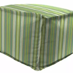 Jordan Manufacturing 20" Square Outdoor Bead Filled Pouf/Ottoman- Sunbrella FOSTER SURFSIDE RAVEN