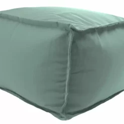 Jordan Manufacturing Custom Order Cushions 20" Square Outdoor Bead Filled Pouf/Ottoman- Sunbrella CANVAS SPA ACR GLEN RAVEN