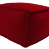 Jordan Manufacturing 20" Square Outdoor Bead Filled Pouf/Ottoman-MCHUSK BERRY RICHLOOM Custom Order Cushions