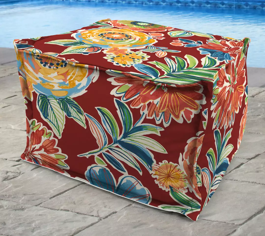Jordan Manufacturing 20" Square Outdoor Bead Filled Pouf/Ottoman-COLSEN BERRY RICHLOOM Custom Order Cushions 2 Jordan Manufacturing 20" Square Outdoor Bead Filled Pouf/Ottoman-COLSEN BERRY RICHLOOM Custom Order Cushions