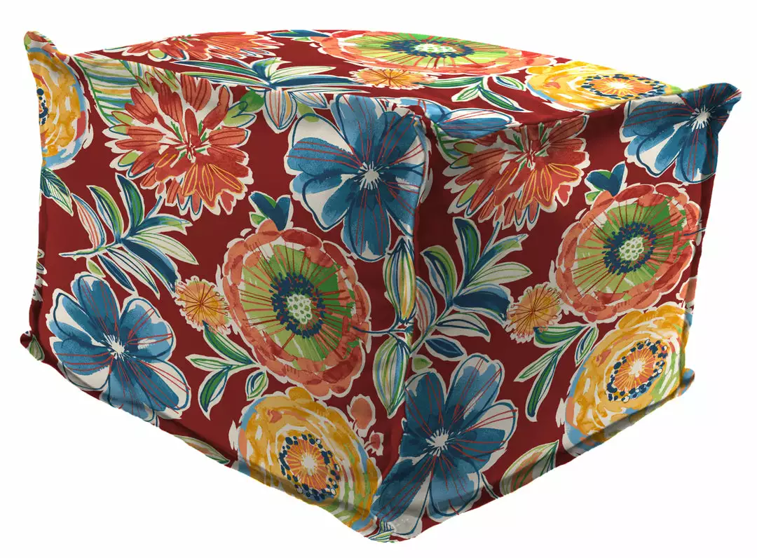 Jordan Manufacturing 20" Square Outdoor Bead Filled Pouf/Ottoman-COLSEN BERRY RICHLOOM Custom Order Cushions 1 Jordan Manufacturing 20" Square Outdoor Bead Filled Pouf/Ottoman-COLSEN BERRY RICHLOOM Custom Order Cushions