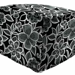 Jordan Manufacturing Custom Order Cushions 20" Square Outdoor Bead Filled Pouf/Ottoman-HALSEY SHADOW RICHLOOM