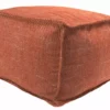 Jordan Manufacturing 20" Square Outdoor Bead Filled Pouf/Ottoman-TORY SUNSET RICHLOOM Custom Order Cushions