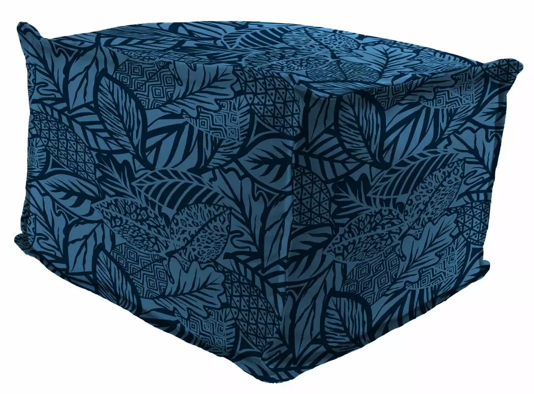 Jordan Manufacturing 20" Square Outdoor Bead Filled Pouf/Ottoman-MAVEN CAPRI Custom Order Cushions 1 Jordan Manufacturing 20" Square Outdoor Bead Filled Pouf/Ottoman-MAVEN CAPRI Custom Order Cushions