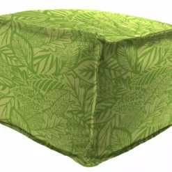 Jordan Manufacturing 20" Square Outdoor Bead Filled Pouf/Ottoman-MAVEN LEAF RICHLOOM