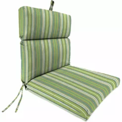 Jordan Manufacturing Custom Order Cushions Outdoor French Edge Dining Chair Cushion- Sunbrella FOSTER SURFSIDE RAVEN