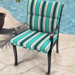 Jordan Manufacturing Outdoor French Edge Dining Chair Cushion- Sunbrella TOKEN SURFSIDE GLEN RAVEN Custom Order Cushions