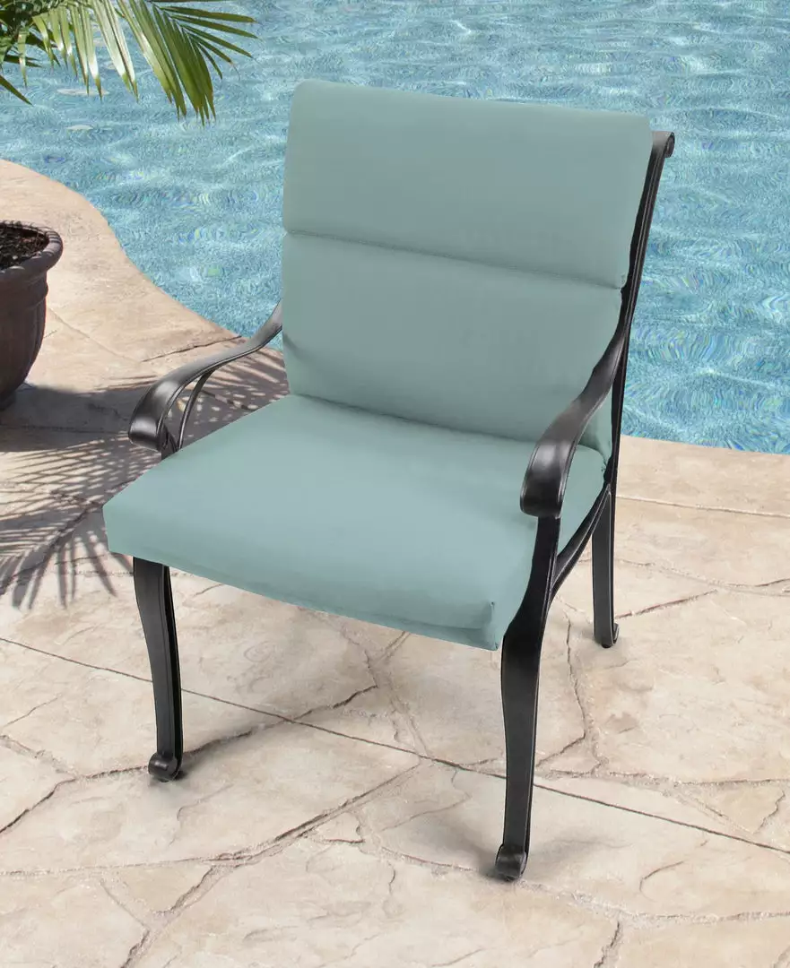 Jordan Manufacturing Outdoor French Edge Dining Chair Cushion- Sunbrella SHORE LINEN GLEN RAVEN 2 Jordan Manufacturing Outdoor French Edge Dining Chair Cushion- Sunbrella SHORE LINEN GLEN RAVEN