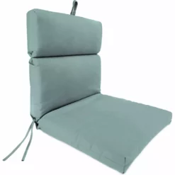 Jordan Manufacturing Outdoor French Edge Dining Chair Cushion- Sunbrella SHORE LINEN GLEN RAVEN