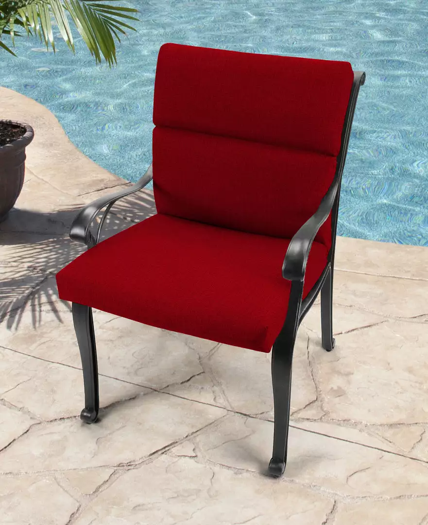 Jordan Manufacturing Outdoor French Edge Dining Chair Cushion-MCHUSK BERRY RICHLOOM 2 Jordan Manufacturing Outdoor French Edge Dining Chair Cushion-MCHUSK BERRY RICHLOOM