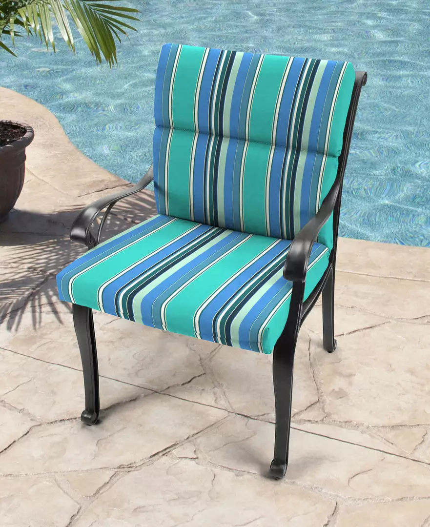 Jordan Manufacturing Custom Order Cushions Outdoor French Edge Dining Chair Cushion- Sunbrella DOLCE STR OASIS ACR GLEN RAVEN 2 Jordan Manufacturing Custom Order Cushions Outdoor French Edge Dining Chair Cushion- Sunbrella DOLCE STR OASIS ACR GLEN RAVEN