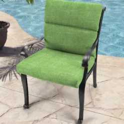 Jordan Manufacturing Custom Order Cushions Outdoor French Edge Dining Chair Cushion-TORY PALM RICHLOOM