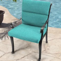 Jordan Manufacturing Custom Order Cushions Outdoor French Edge Dining Chair Cushion-TORY CARIBE RICHLOOM