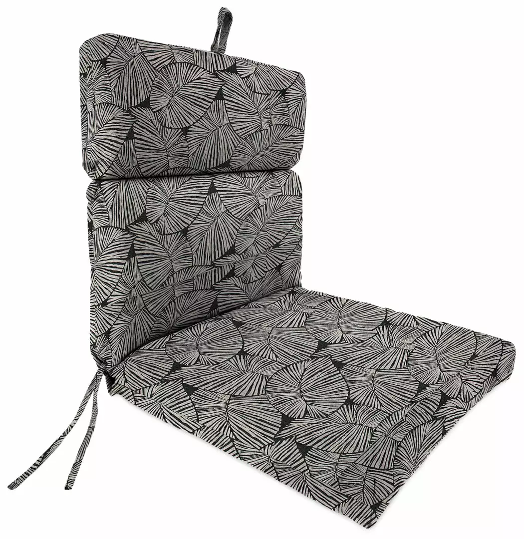 Jordan Manufacturing Custom Order Cushions Outdoor French Edge Dining Chair Cushion-TALIA NOIR RICHLOOM 1 Jordan Manufacturing Custom Order Cushions Outdoor French Edge Dining Chair Cushion-TALIA NOIR RICHLOOM