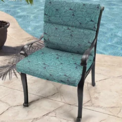 Jordan Manufacturing Custom Order Cushions Outdoor French Edge Dining Chair Cushion-TALIA CARIBE RICHLOOM