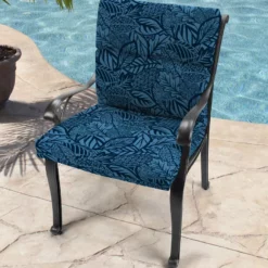 Jordan Manufacturing Outdoor French Edge Dining Chair Cushion-MAVEN CAPRI