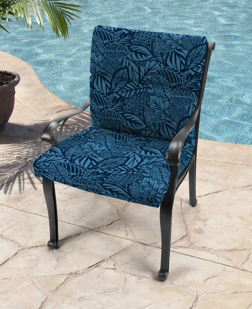 Jordan Manufacturing Outdoor French Edge Dining Chair Cushion-MAVEN CAPRI 2 Jordan Manufacturing Outdoor French Edge Dining Chair Cushion-MAVEN CAPRI
