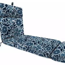Jordan Manufacturing Custom Order Cushions Outdoor French Edge Chaise Lounge Cushion-HALSEY NAVY RICHLOOM