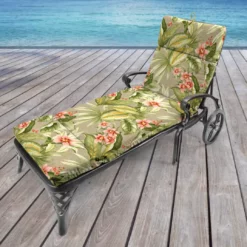 Jordan Manufacturing Outdoor French Edge Chaise Lounge Cushion-TAHITI SUNRISE RICHLOOM Custom Order Cushions