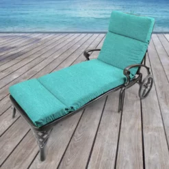 Jordan Manufacturing Outdoor French Edge Chaise Lounge Cushion-TORY CARIBE RICHLOOM Custom Order Cushions