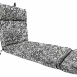 Jordan Manufacturing Outdoor French Edge Chaise Lounge Cushion-COPELAND NOIR RICHLOOM Custom Order Cushions