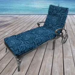 Jordan Manufacturing Outdoor French Edge Chaise Lounge Cushion-MAVEN CAPRI