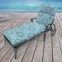 Jordan Manufacturing Custom Order Cushions Outdoor French Edge Chaise Lounge Cushion-MEDLO BAY RICHLOOM