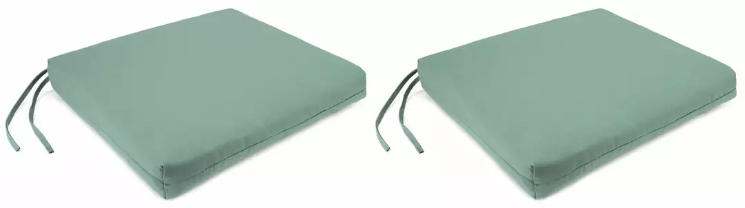 Jordan Manufacturing Set Of 2 Outdoor French Edge Seat Cushions- Sunbrella CANVAS SPA ACR GLEN RAVEN 1 Jordan Manufacturing Set Of 2 Outdoor French Edge Seat Cushions- Sunbrella CANVAS SPA ACR GLEN RAVEN