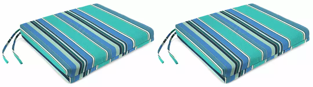 Jordan Manufacturing Custom Order Cushions Set Of 2 Outdoor French Edge Seat Cushions- Sunbrella DOLCE STR OASIS ACR GLEN RAVEN 1 Jordan Manufacturing Custom Order Cushions Set Of 2 Outdoor French Edge Seat Cushions- Sunbrella DOLCE STR OASIS ACR GLEN RAVEN