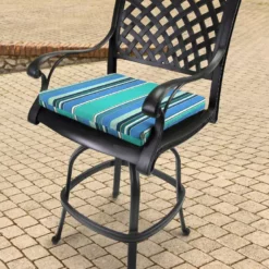Jordan Manufacturing Custom Order Cushions Set Of 2 Outdoor French Edge Seat Cushions- Sunbrella DOLCE STR OASIS ACR GLEN RAVEN
