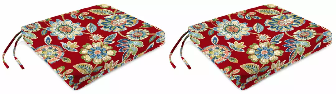 Jordan Manufacturing Outdoor French Edge Seat Cushion-DAELYN CHERRY RICHLOOM Custom Order Cushions 1 Jordan Manufacturing Outdoor French Edge Seat Cushion-DAELYN CHERRY RICHLOOM Custom Order Cushions