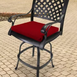 Jordan Manufacturing Outdoor French Edge Seat Cushion-MCHUSK BERRY RICHLOOM