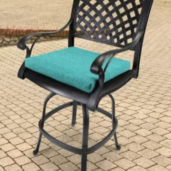 Jordan Manufacturing Outdoor French Edge Seat Cushion-TORY CARIBE RICHLOOM