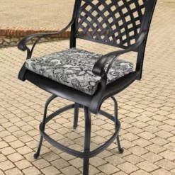 Jordan Manufacturing Custom Order Cushions Outdoor French Edge Seat Cushion-COPELAND NOIR RICHLOOM