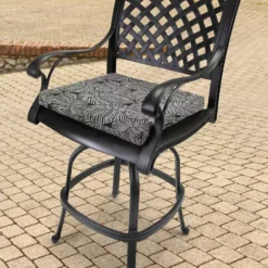 Jordan Manufacturing Custom Order Cushions Outdoor French Edge Seat Cushion-TALIA NOIR RICHLOOM