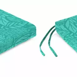Jordan Manufacturing Outdoor French Edge Seat Cushion-MAVEN LAGOON