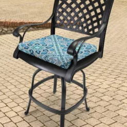 Jordan Manufacturing Outdoor French Edge Seat Cushion-MEDLO BAY RICHLOOM