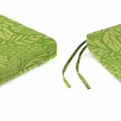 Jordan Manufacturing Outdoor French Edge Seat Cushion-MAVEN LEAF RICHLOOM Custom Order Cushions