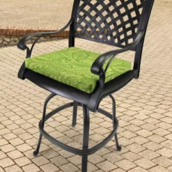 Jordan Manufacturing Outdoor French Edge Seat Cushion-MAVEN LEAF RICHLOOM Custom Order Cushions