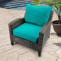 Jordan Manufacturing Outdoor 2PC Deep Seat Chair Cushion- Sunbrella CANVAS ARUBA GLEN RAVEN Custom Order Cushions