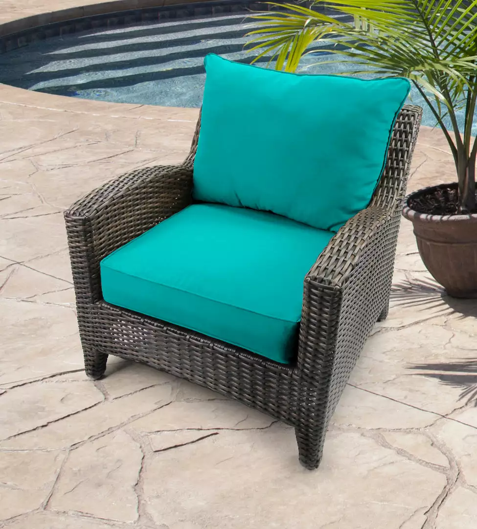 Jordan Manufacturing Outdoor 2PC Deep Seat Chair Cushion- Sunbrella CANVAS ARUBA GLEN RAVEN Custom Order Cushions 2 Jordan Manufacturing Outdoor 2PC Deep Seat Chair Cushion- Sunbrella CANVAS ARUBA GLEN RAVEN Custom Order Cushions