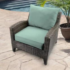 Jordan Manufacturing Outdoor 2PC Deep Seat Chair Cushion- Sunbrella CANVAS SPA ACR GLEN RAVEN Custom Order Cushions